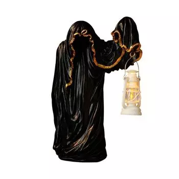 Dark Mysterious Man In Black Desktop Halloween Creative Decoration Ornaments One Size чёрный