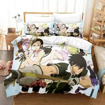 Darker Than Black Bedding Set Single Twin Full Queen King Size Bed Set Adult Kid Bedroom Duvetcover Sets Anime Bed Sheet 70x133cm 2pcs