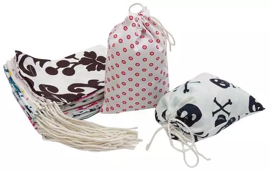 Darling Souvenir 25 шт. хлопковые подарочные пакеты на шнурке с принтом для свадебной вечеринки - разные цвета и принты-3 x 3 3 x 3 Inches разноцветный