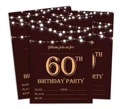 Darling Souvenir Brown Birthday Invitation Card Printable Elegant Fill or Write In Blank Party приглашает 28 шт. 5x7 5 x 7 Inches темно-коричневого