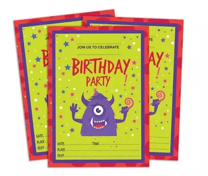 Darling Souvenir Green Birthday Invitation Card 28 шт. Заполните или напишите пустые приглашения для печати Принадлежности для вечеринок 5x7 5 x 7 Inches светло-зеленый