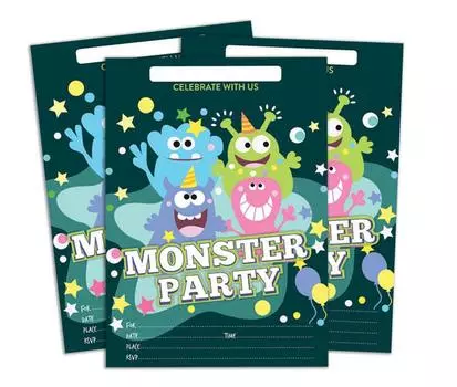 Darling Souvenir Green Birthday Invitation Card Printable Elegant Fill or Write In Blank Party приглашает 28 шт. 5x7 5 x 7 Inches тил зеленый