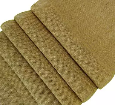 Darling Souvenir Metallic Silver Weave Natural Jute Burlap Table Runner Сшитые края 12 x 108 дюймов Свадебная вечеринка в деревенском стиле 1 Piece бежевый