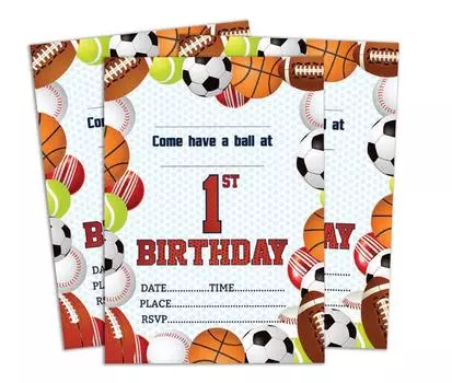 Darling Souvenir Многоцветная пригласительная открытка на день рождения 28 шт. Заполните или напишите пустые приглашения Печатные принадлежности для вечеринок 5x7 5 x 7 Inches