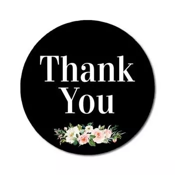 Darling Souvenir Round 45 шт. Цветочные наклейки с розами и пионами, черный конверт Seal-1.6 1.6 Inches Diameter синий