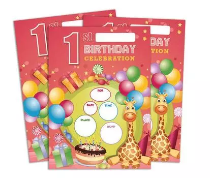 Милая сувенирная розовая пригласительная открытка на день рождения, которую можно распечатать, элегантная, заполните или напишите пустые приглашения на вечеринку, 28 шт., 5 x 7 дюймов 5 x 7 Inches розовый