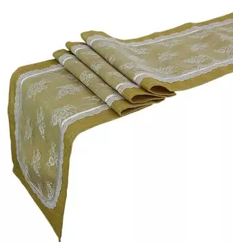 Darling Souvenir Rustic Burlap White Lace Hessian Table Runner Natural Jute 12 x 108 дюймов Свадебная вечеринка 1 Piece