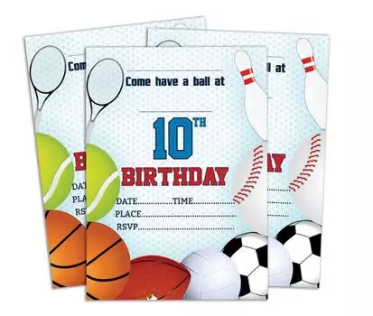 Пригласительные открытки на день рождения Darling Souvenir Blue, 28 шт., заполните или напишите пустые приглашения, распечатанные на принтере, принадлежности для вечеринок, 5 x 7 дюймов 5 x 7 Inches синий