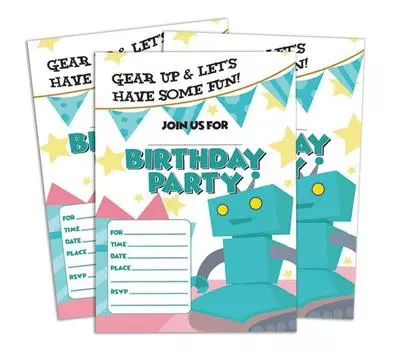 Darling Souvenir White Birthday Invitation Card 28 шт. Заполните или напишите пустые приглашения для печати Принадлежности для вечеринок 5x7 5 x 7 Inches белый