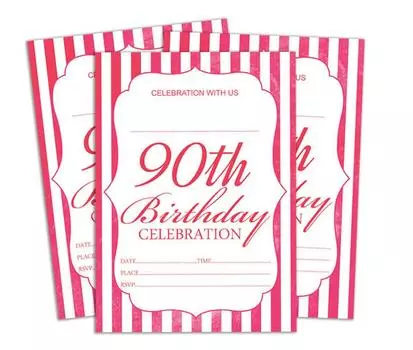 Darling Souvenir White Birthday Invitation Card Printable Elegant Fill or Write In Blank Party приглашает 28 шт. 5x7 5 x 7 Inches белый