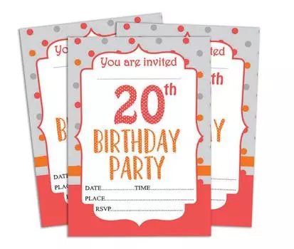Darling Souvenir White Birthday Invitation Card Printable Elegant Fill or Write In Blank Party приглашает 28 шт. 5x7 5 x 7 Inches белый