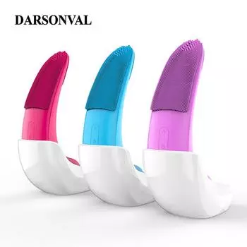 Дарсонваль Щетки для очищения лица Электрическая вибрация Силиконовый очищающий инструмент Звуковая щетка для очищения лица IPX7 Водонепроницаемая