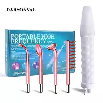 Дарсонваль Высокочастотный аппарат для лица, электродная палочка, трубка, косметическое устройство, акне, против морщин, уход за кожей, спа-салон US Plug