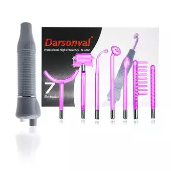 Дарсонваль Высокочастотный аппарат для лица Электротерапевтическая палочка Стеклянная палочка для удаления прыщей Лицо Тело Спа Домашний Дарсонваль для волос EU Plug
