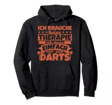 Dart Gift Dart Player Hoodie with Fun Arrows чёрный