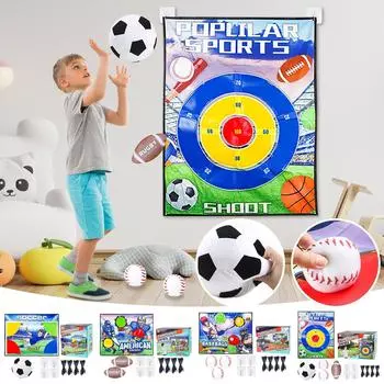 Дартс-доска бросает липкие шарики в мишени One Size