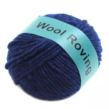 DARUMA Wool Roving Yarn Extra Thick Blue 50g 75m 5 balls set col.4 Approx. 01-6400