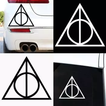 Дары смерти Гарри автомобиль светоотражающие наклейки Поттер наклейки украшения чёрный