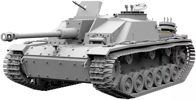 Das Werk немецкая армия 3 StuG G Тип Ранняя модель с зимним навесом Пластиковая модель USCDW16003 1/16 No.