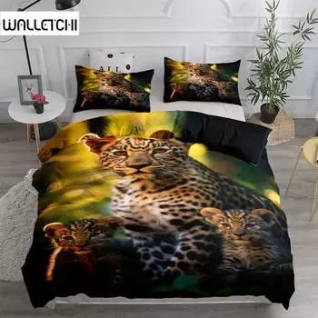 Dash Leopard Beautiful Duvet Cover Set King Queen Double Full Twin Single Size Комплект постельного белья EU single(135x200cm)