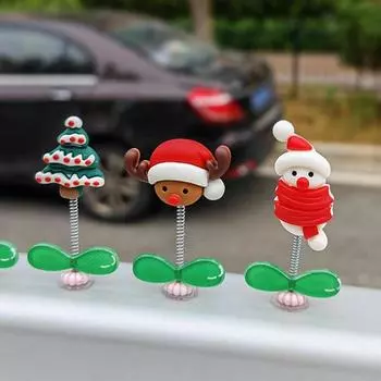 Dashboard Accessories Cute Shaking Head Christmas Ornaments Desk Decor Cute Car Ornament Mini Toys Christmas Decorations Car