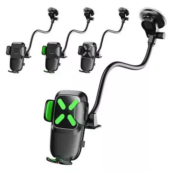 Держатель телефона на приборную панель, гибкий, длинный, держатель для телефона на вентиляционную решетку, алюминиевый зажим для телефона, поддержка мобильного телефона 4,7-7 дюймов