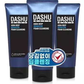 Dashu Aqua Deep Sea Water Foam Cleansing, 150 мл, 3 шт., корейское бритвенное лезвие