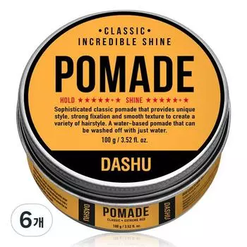 Dashu Classic Incredible Shine Pomade, 100г, 6 шт, лучшие мужские средства для волос из Кореи
