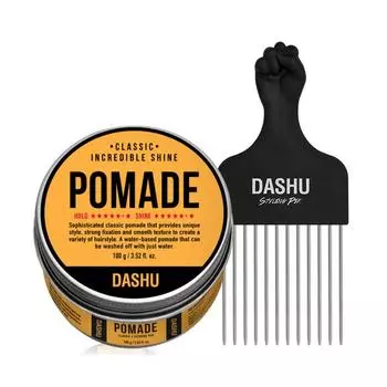 Dashu Classic Incredible Shine Pomade + Styling Pick Pomade Comb, 1 комплект, Лучшие мужские средства для волос Кореи