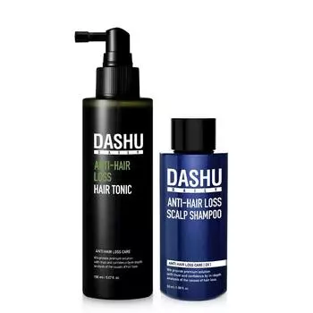 Dashu Daily Daily Herbal Hair Tonic 150ml + Daily Herbal Scalp Gold Shampoo 50ml Set, 1 set