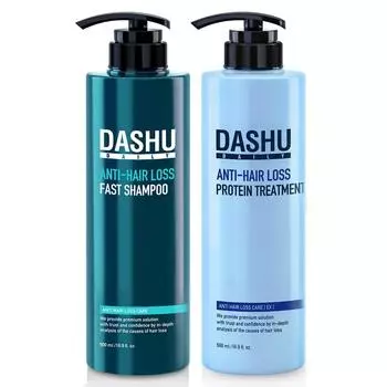 Dashu Daily Fast Hair Loss Relief Shampoo 500ml + Anti-Hair Loss Protein Treatment 500ml, 1 set