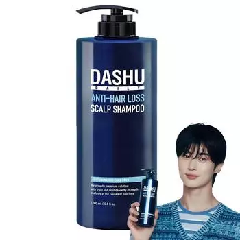 DASHU Daily Herbal Scalp Gold Shampoo EX с цитрусово-древесным ароматом, 1 л, 1 шт.