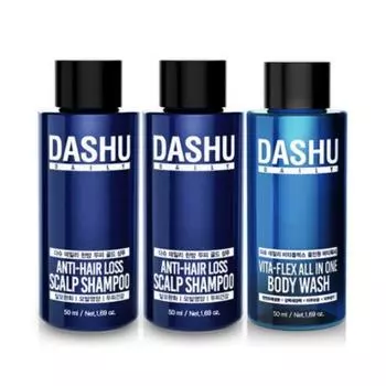 DASHU Daily Herbal Scalp Gold Shampoo EX и Daily Vitaplex All-in-One Body Wash Set