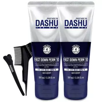 Dashu for Men Premium Fast Down Perm 10 100мл кисть-расческа+щипцы+перчатки+химическая завивка, 2 шт., Лучшие мужские средства для волос из Кореи
