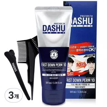 Dashu For Men Premium Fast Down Perm 10 для нормальных волос, 100 мл, 3 шт.