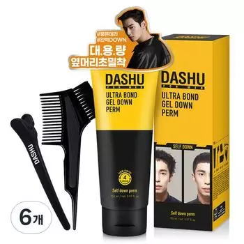 Dashu for Men Ultra Bond Gel Down Perm 100мл + Расческа + Щипцы + Перчатки + Завивка, 150мл, 6 шт., Лучшие мужские средства для волос из Кореи