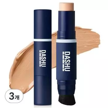 DASHU Мужская тональная основа Multi Cover Stick Foundation SPF50+ PA++++ Нет. 23-24 12г, 02 Нейтральный бежевый, 3 шт.