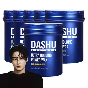 DASHU Воск для укладки волос премиум-класса с ультрасильной фиксацией для мужчин, 100 мл, 6 шт.