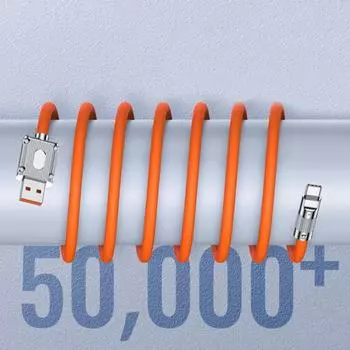 Кабель для передачи данных с подсветкой Usb 6A, 6 мм, защита, утолщенный индикатор перенапряжения, кабель для быстрой зарядки типа C 1Mmicro синий