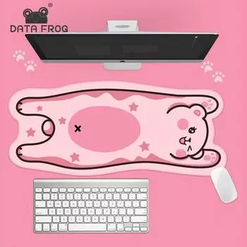 DATA FROG игровой коврик для мыши Kawaii Bear большой домашний офис игровой коврик для мыши удобный компьютерный ПК геймер коврик для девочек игровые аксессуары