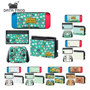 DATA FROG полная защитная наклейка для Nintendo Switch, наклейка с изображением животных, защитная крышка, наклейки на кожу для консоли NS