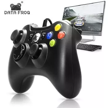 DATA FROG Проводной USB-геймпад для Xbox 360/тонкий контроллер для ПК Контроллер вибрации