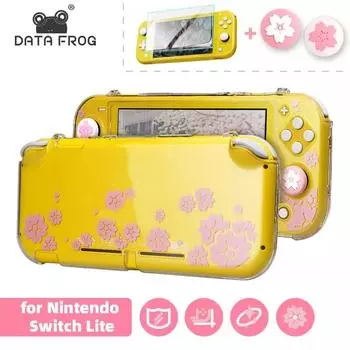 DATA FROG защитный прозрачный чехол для Nintendo Switch Lite, милый прозрачный чехол, жесткий чехол для аксессуаров Nintendo Switch