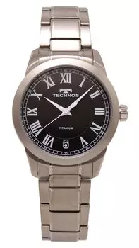 Дата Титан T9B56IB Серебряные Часы [Technos] Мужские