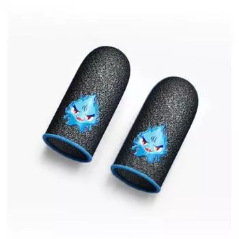 Datafrog 1 пара дышащих накладок на пальцы для мобильных игр Pubg, подходящих накладок на пальцы для игрового контроллера, сенсорного экрана, игровых перчаток для большого пальца синий