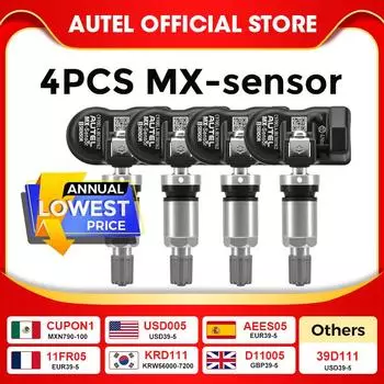 Датчик Autel MX 433 315 МГц Датчик TPMS Инструменты для ремонта шин Сканер MaxiTPMS Pad Тестер контроля давления в шинах Программирование MX-датчика