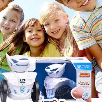 Датчик часы с дистанционным управлением Автомобильный робот 2.4G Робот с дистанционным управлением белый