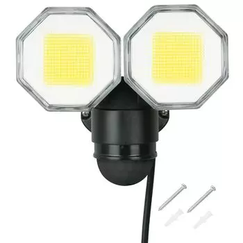 Датчик DAISHIN, розетка для наружного использования, датчик человека, светодиод переменного тока 100 В, источник питания, охранный светильник, уличный светильник, водонепроницаемый, стандартный, непромокаемый, чёрный