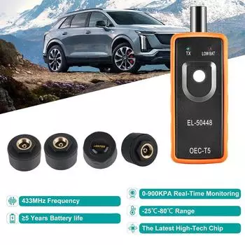 Датчик давления в шинах автомобиля 433 МГц TPMS Датчик LEEPEE Совместимость с Buick GMC Chevrolet Holden Для Cadillac Mahindra Tata 1pc No EL50448