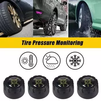 Датчик давления в шинах автомобиля Система контроля давления в шинах TPMS BT Tire Monitoring Mounted Высокоточный датчик температуры шин 2PCS
